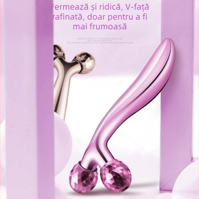 Dispozitiv mini pentru lifting facial cu role 3D – instrument de înfrumusețare pentru masaj facial și masaj ocular