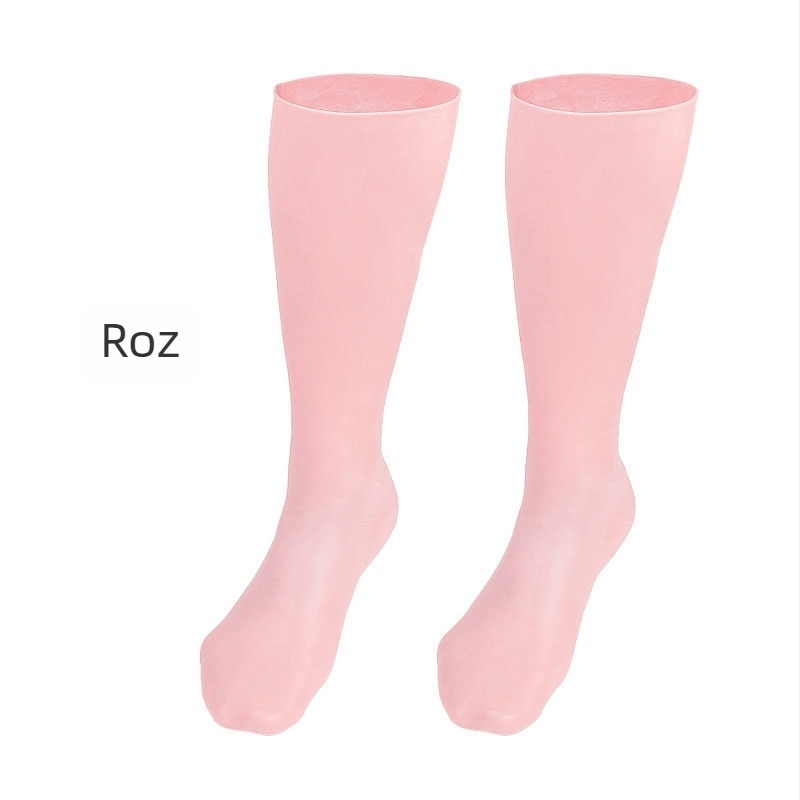 Șosete lungi din gel pentru îngrijirea picioarelor – material SEBS, 95–100% fibre regenerată de celuloză, înălțime cilindrică înaltă, cusătură cu un ac, 48 de ace