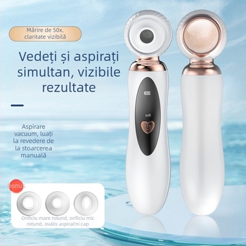 Dispozitiv de curățare facială pentru uz casnic cu rotație electrică, aspirație cu bule pentru eliminarea punctelor negre, model Ry2306, carcasă ABS, reglaj de viteză