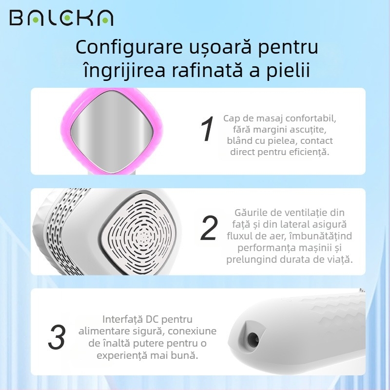 Dispozitiv facial profesional pentru fotorejuvenare cu Ice Hammer, masaj cu lumină colorată caldă/rece – OEM