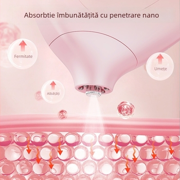 Myleno Dispozitiv facial portabil: ceață nano de înaltă presiune, pulverizator de hidratare, ceață rece; oprit automat; baterie încorporată 300–500 mAh; autonomie 1–3 h; ieșire ceață ≤10 s