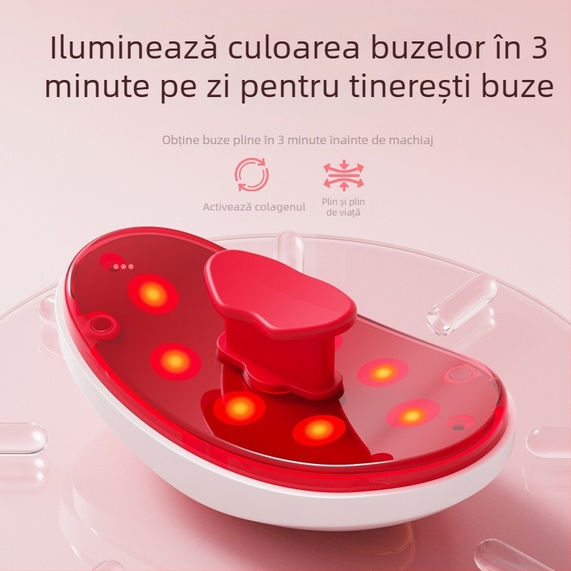 Instrument de frumusețe a buzelor — portabil, încălzire LED, lumină infraroșie, umplere cu colagen, baterie încorporată 300–500 mAh, IPX-2 rezistent la apă, pentru utilizare casnică