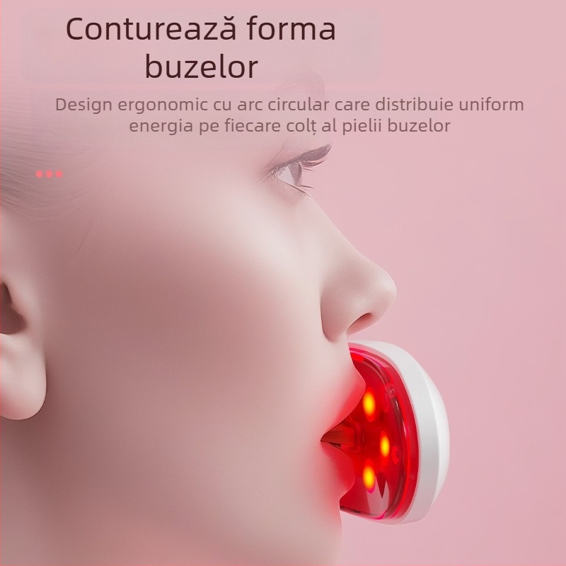 Instrument de frumusețe a buzelor — portabil, încălzire LED, lumină infraroșie, umplere cu colagen, baterie încorporată 300–500 mAh, IPX-2 rezistent la apă, pentru utilizare casnică
