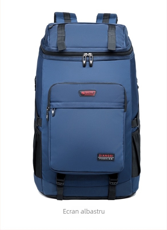 Rucsac 56-75L Oxford, rucsac de drumeție cu bretele curbate, impermeabil, potrivit pentru laptop de 13 inch
