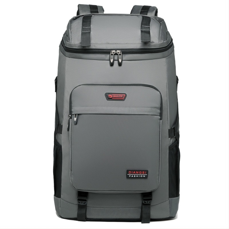 Rucsac 56-75L Oxford, rucsac de drumeție cu bretele curbate, impermeabil, potrivit pentru laptop de 13 inch