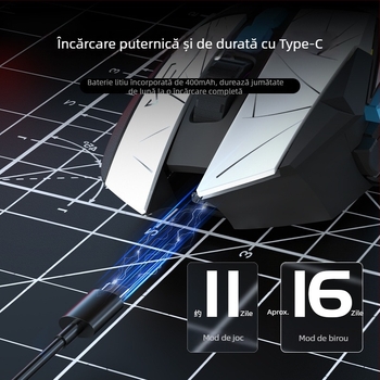 G502 fără fir, trei moduri | 4000 DPI, 7 butoane, Interfață USB, 2.4GHz/Bluetooth, Rază de 10m