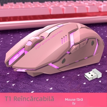 Mouse de gaming fără fir cu 1600 DPI, 6 butoane, interfață USB, conectivitate 2,4 GHz, DPI reglabil în 3 niveluri
