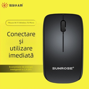 Mouse optic USB, 1000dpi, reglabil în 5 trepte, design ergonomic, model Jingsheng Little Sun T6