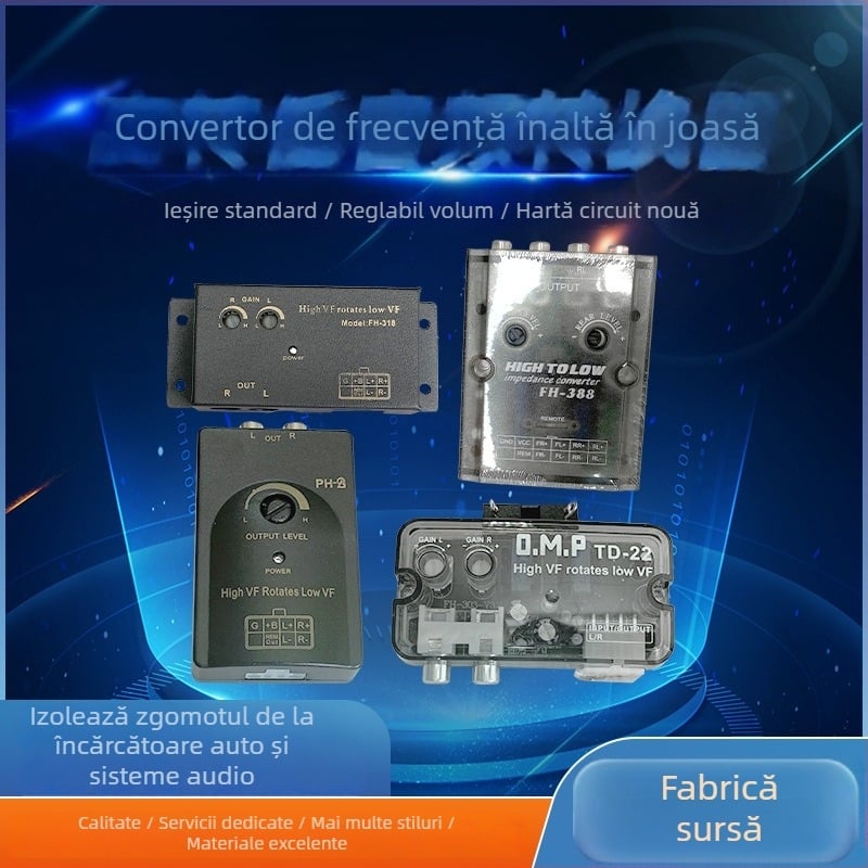 Convertor audio auto Jin Kejie, de la înaltă la joasă frecvență, model 318/388, 12V, 50W