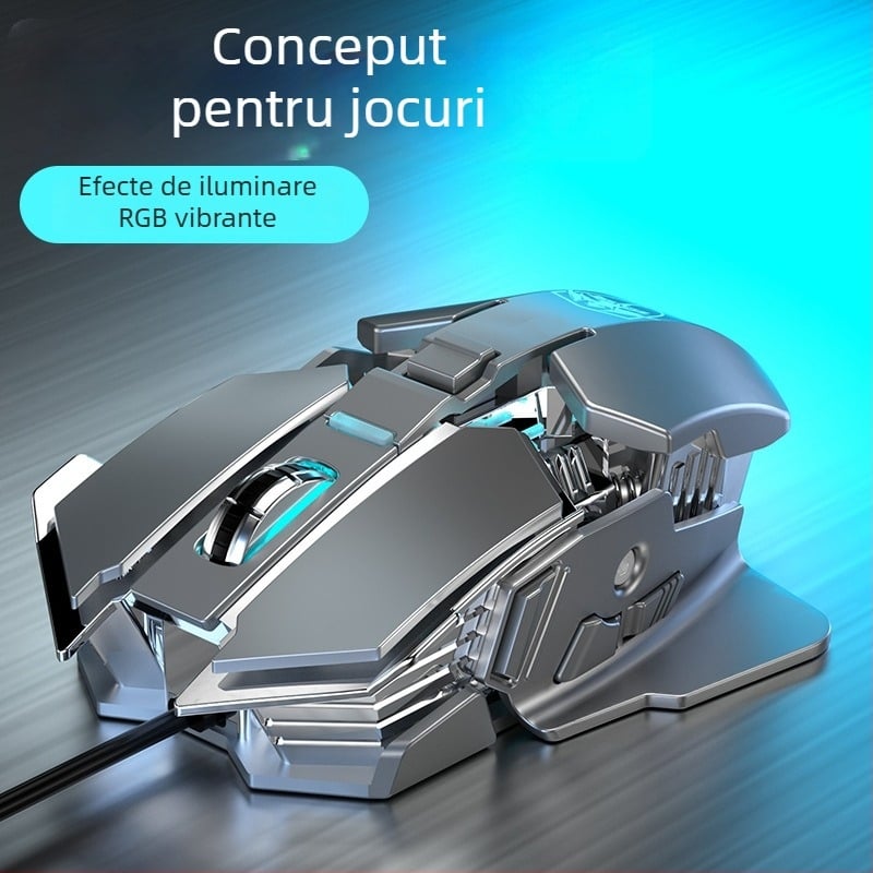 Mouse optic USB cu conectivitate cablată și 2,4G, 2400dpi, 6 butoane