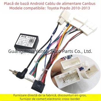 TO-55 Cablul de alimentare navigație Android cu ecran mare pentru Toyota Prado/Sequoia/RAV4 (modele 2010–2013) – Modificare audio, Cupru pur, Evoresn/Yisen