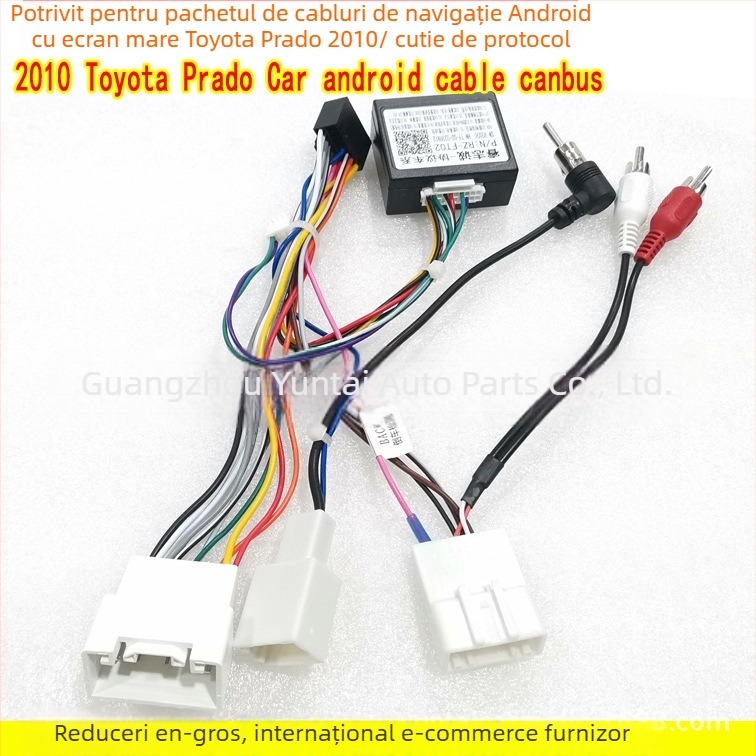 TO-55 Cablul de alimentare navigație Android cu ecran mare pentru Toyota Prado/Sequoia/RAV4 (modele 2010–2013) – Modificare audio, Cupru pur, Evoresn/Yisen