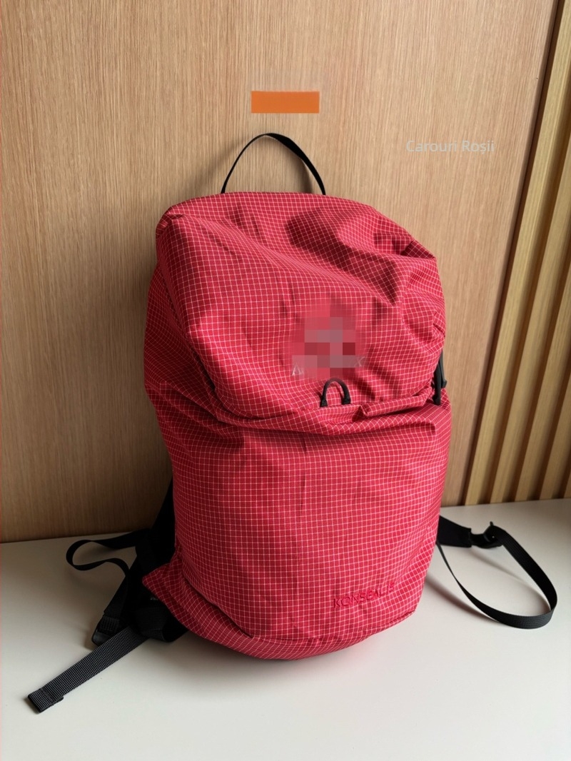 Rucsac cu model în carouri, capacitate sub 20 L, material nylon, curea de umăr curbat, compatibil cu laptop de 13 inch