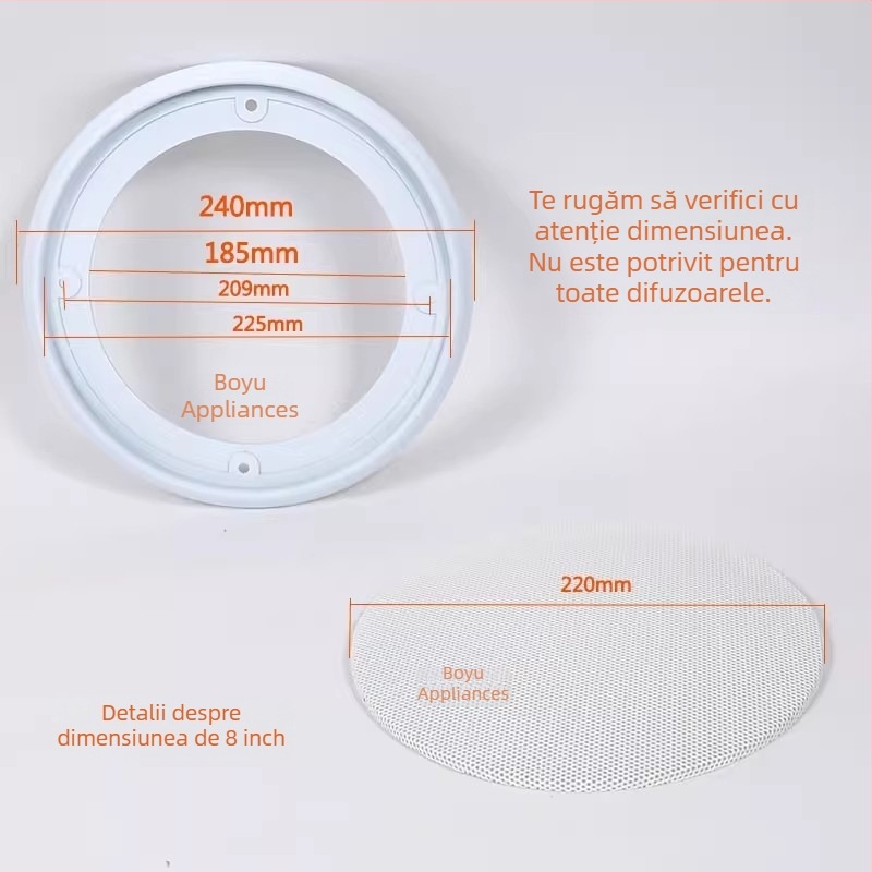 Grilă pentru difuzor auto, plasă de protecție pentru difuzor, montaj pe plafon, accesoriu audio