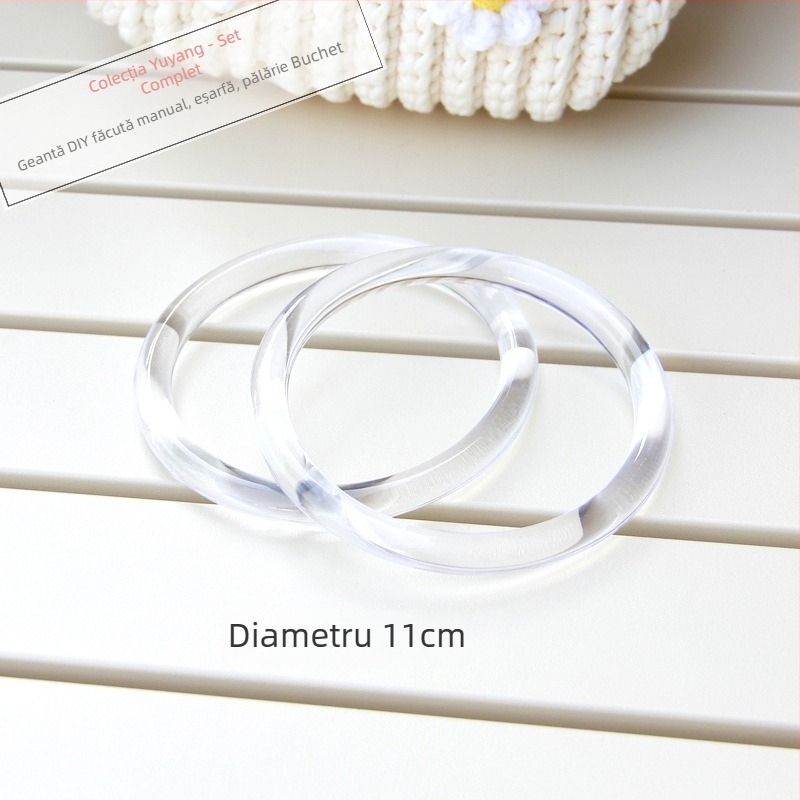 Geantă din rășină, în formă D, cu inel transparent – vară 2024, pentru călătorii de relaxare, impermeabilă