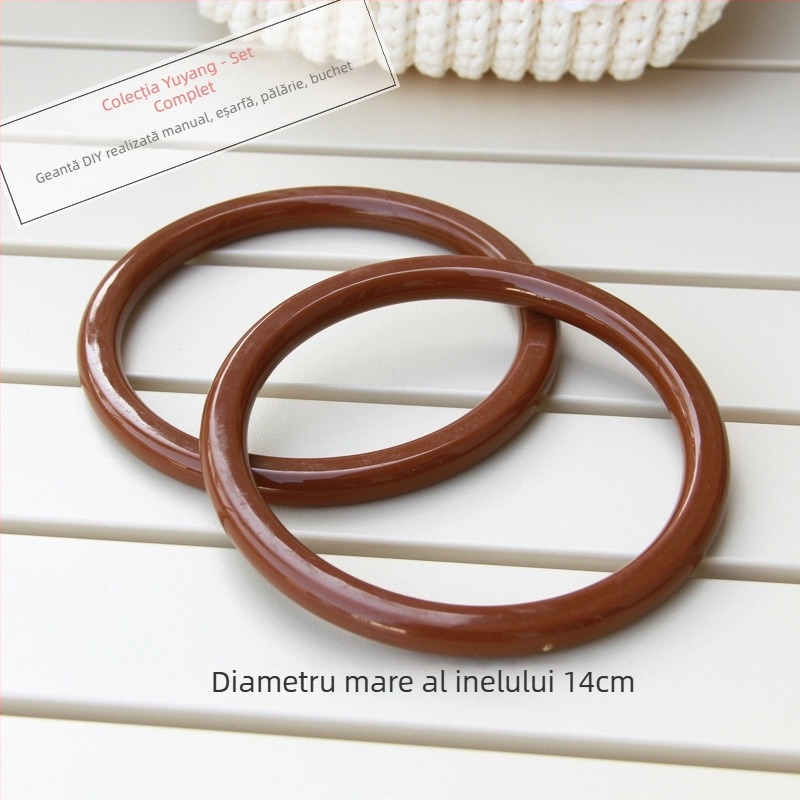 Geantă din rășină, în formă D, cu inel transparent – vară 2024, pentru călătorii de relaxare, impermeabilă