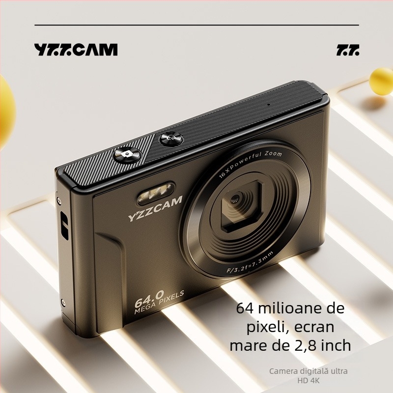 Camera digitală S85-C pentru începători, senzor CCD 64 MP, zoom optic 10x, LCD de 2,8 inch, stil retro, portabil