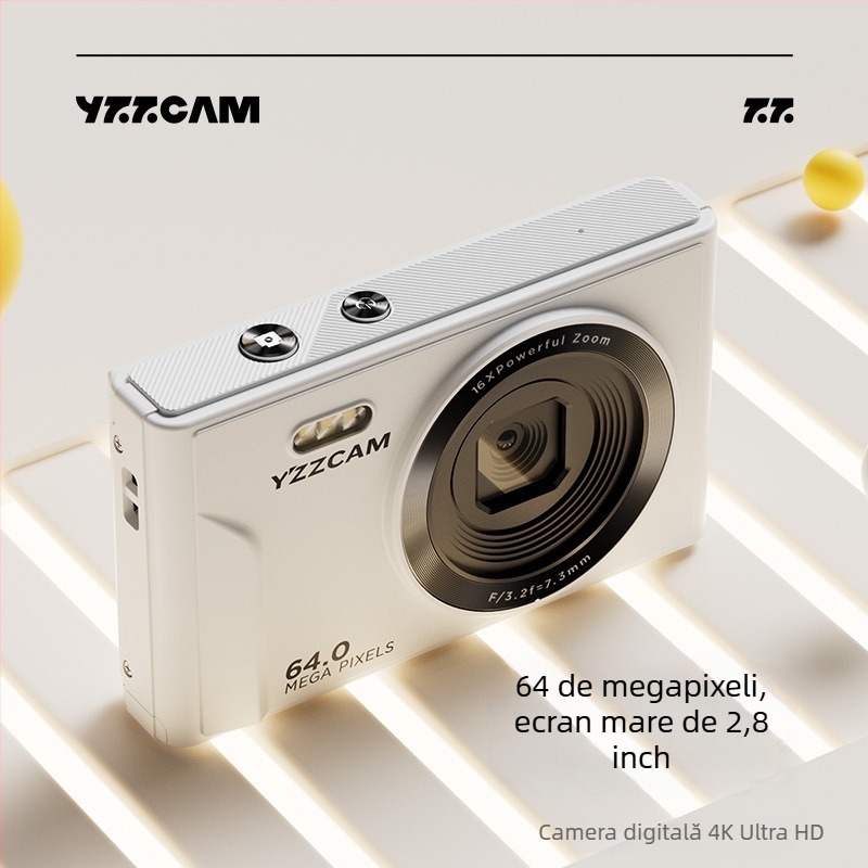 Camera digitală S85-C pentru începători, senzor CCD 64 MP, zoom optic 10x, LCD de 2,8 inch, stil retro, portabil