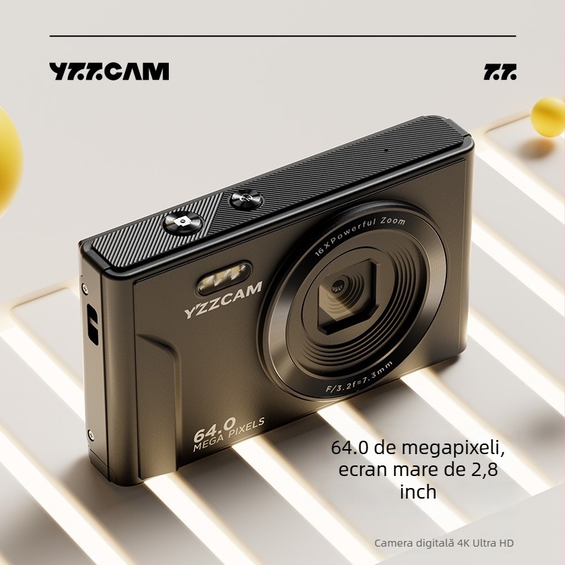 Camera digitală S85-C pentru începători, senzor CCD 64 MP, zoom optic 10x, LCD de 2,8 inch, stil retro, portabil