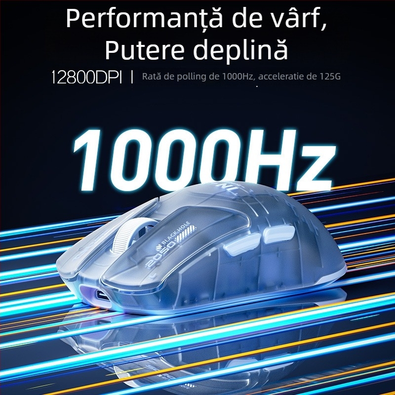 Mouse optic pentru gaming INPHIC INX – Dual-mode, senzor PAW3395, 26000 DPI, 6 butoane, USB