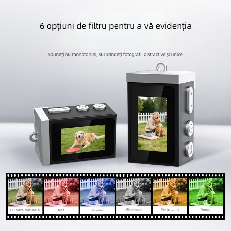 Cameră digitală Vintage cu senzor CCD, 8 MP, 3072×2456, LCD de 1,14 inch, obiectiv periscop