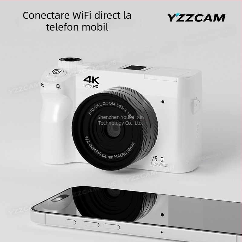 Aparat foto mirrorless pentru începători WD07-2 – obiectiv fix, peste 20 MP, video HD, stabilizare electronică a imaginii