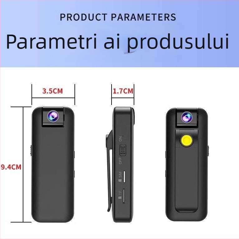 Cameră video wireless cu zoom optic 4x, senzor CCD 20 MP, ecran LCD de 1,5 inch.