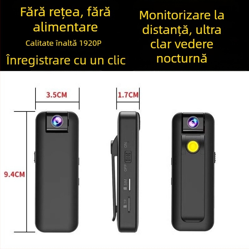 Cameră video wireless cu zoom optic 4x, senzor CCD 20 MP, ecran LCD de 1,5 inch.