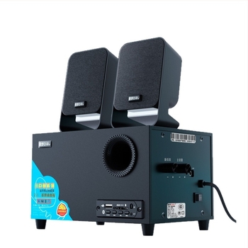 Sistem de boxe desktop 2.1 activ cu Bluetooth, USB și AUX în carcasă din lemn