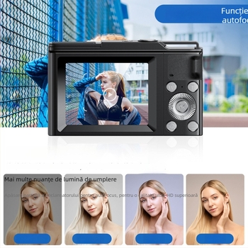 Cameră digitală în stil DSLR, senzor CMOS 8MP, dimensiune senzor 1/1.7in, zoom optic 16x, zoom digital 16x, ecran LCD HD de 2.3in
