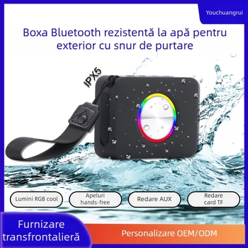 Boxă Bluetooth compactă, portabilă, exterior impermeabil IPX5, 5W, baterie încorporată, rază de 10 m, Bluetooth 5.3
