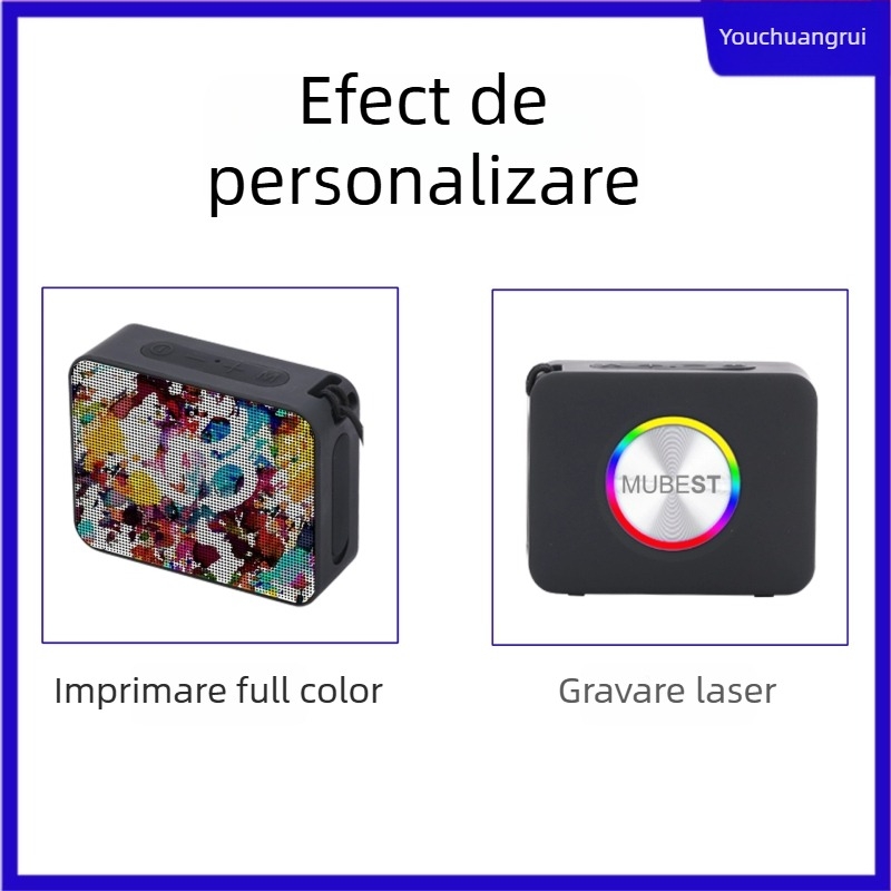 Boxă Bluetooth compactă, portabilă, exterior impermeabil IPX5, 5W, baterie încorporată, rază de 10 m, Bluetooth 5.3