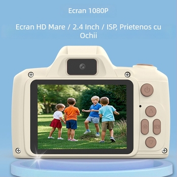 Swift Crab H10 Cameră digitală pentru copii - ecran LCD 2,4, stocare cu card TF, rezoluție de până la 40MP, baterie 600mAh, funcții: fotografie, video, jocuri, muzică, filtre