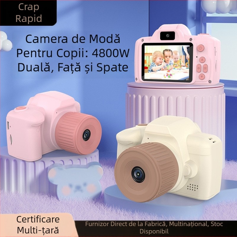 Swift Crab H10 Cameră digitală pentru copii - ecran LCD 2,4, stocare cu card TF, rezoluție de până la 40MP, baterie 600mAh, funcții: fotografie, video, jocuri, muzică, filtre