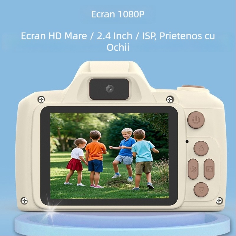 Swift Crab H10 Cameră digitală pentru copii - ecran LCD 2,4, stocare cu card TF, rezoluție de până la 40MP, baterie 600mAh, funcții: fotografie, video, jocuri, muzică, filtre