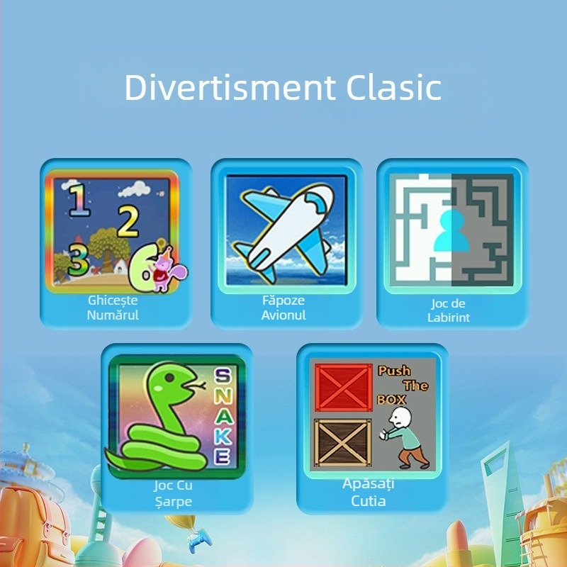 Swift Crab H10 Cameră digitală pentru copii - ecran LCD 2,4, stocare cu card TF, rezoluție de până la 40MP, baterie 600mAh, funcții: fotografie, video, jocuri, muzică, filtre