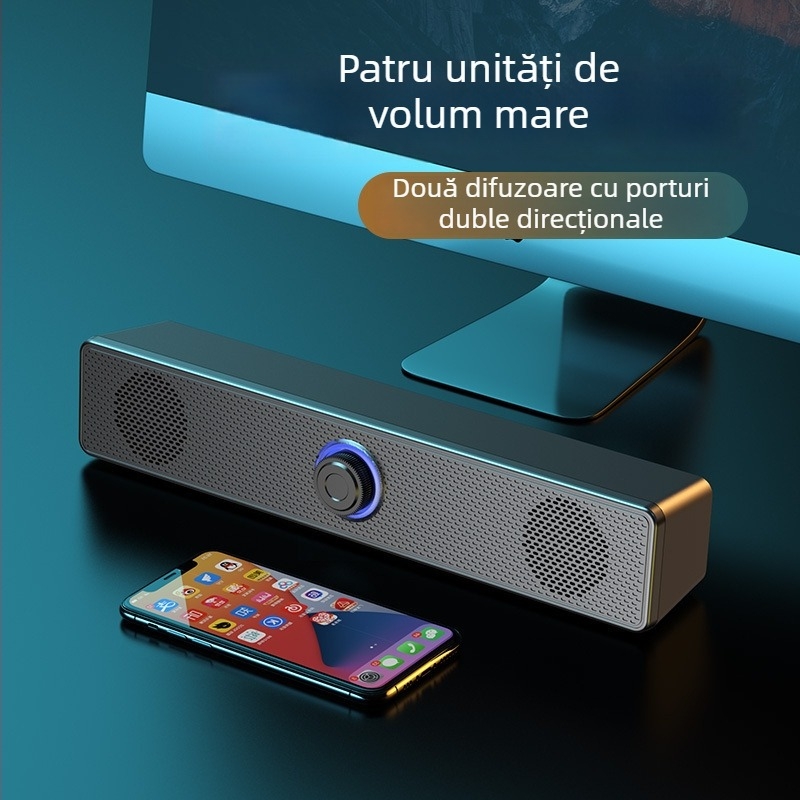 K2065 Boxe PC cu alimentare USB, 2.0, putere 3W×2, interval 40 Hz–20 kHz, intrare audio 3,5 mm