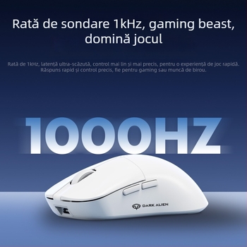 Mouse RGB pentru jocuri cu senzor PAW3311, 5600dpi, conectivitate Bluetooth/USB, rază de 10m, greutate 54g, cablu de încărcare de 1,2m inclus