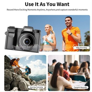 Cameră pentru copii, model D7, senzor CCD de 0,9 inch, 1 MP, zoom optic 16x, ecran LCD 0,96 inch