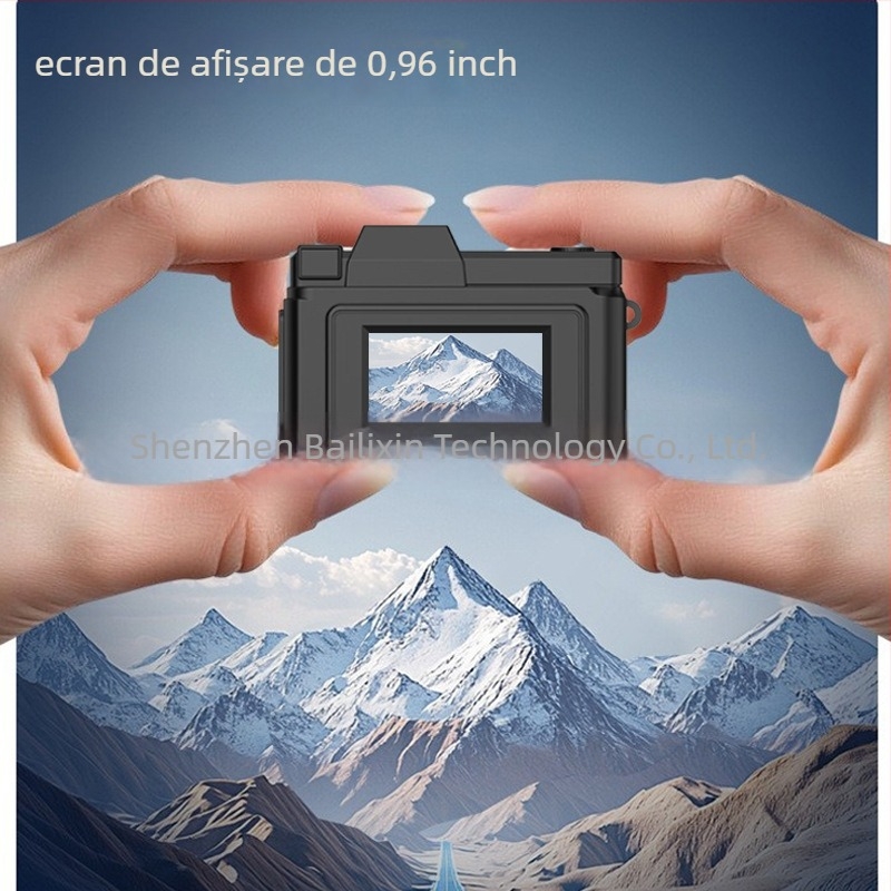 Cameră pentru copii, model D7, senzor CCD de 0,9 inch, 1 MP, zoom optic 16x, ecran LCD 0,96 inch