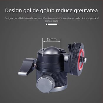 Poyinco PY-087 Tripod/PTZ, suport din aluminiu pentru SLR și telefon mobil, capacitate de încărcare 2 kg