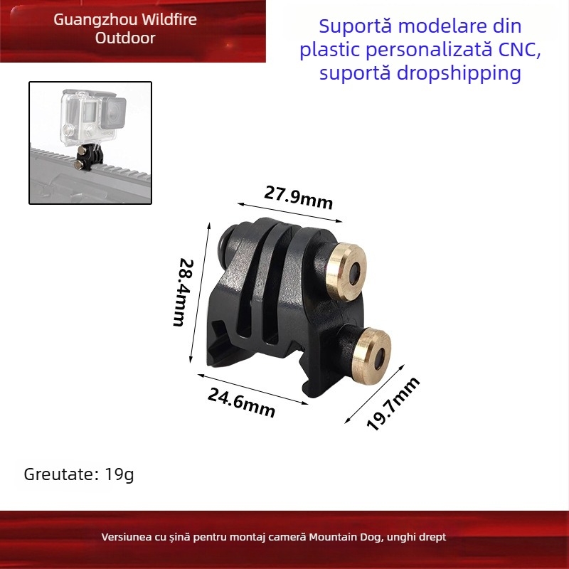 Suport pe șină din plastic, compatibil GoPro 6–10