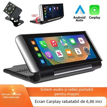 Player MP5 pentru mașină cu ecran HD de 6,86 inci, CarPlay wireless, rezoluție 1280x480, model B5370