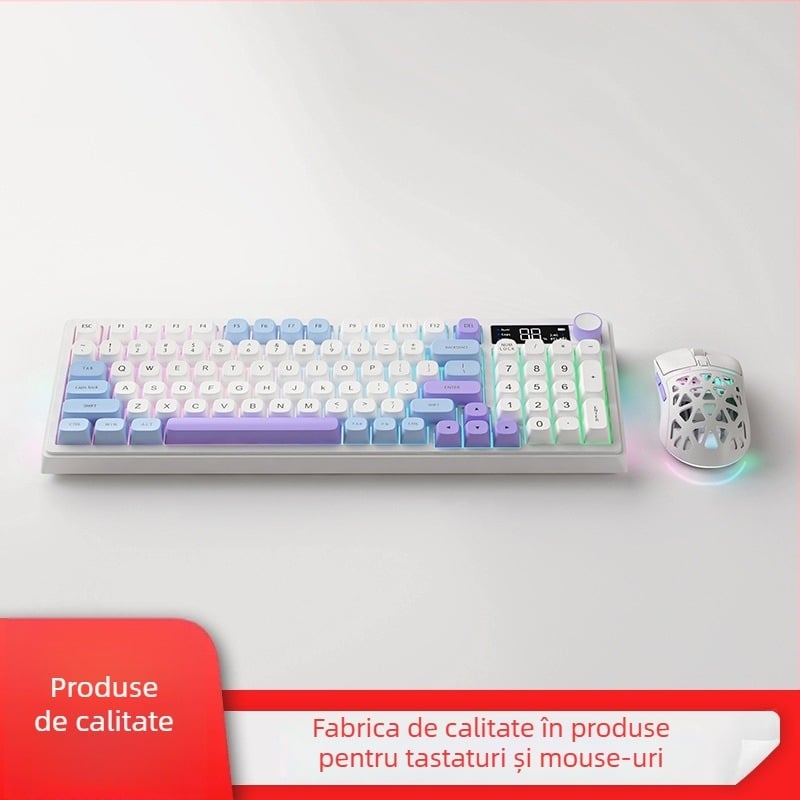 Set tastatură și mouse, fără fir, Bluetooth, iluminare, 88–98 taste, impermeabil