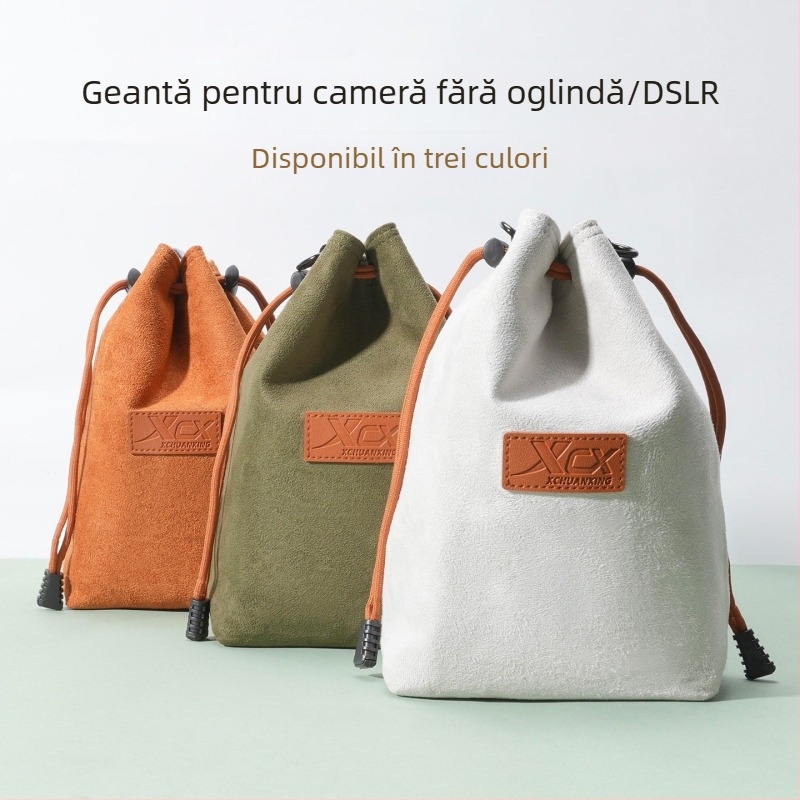 Geantă de depozitare pentru camere Canon R50, Nikon Z30, Fujifilm XT50 și Sony ZV-E10; geantă pe umăr cu căptușeală de catifea, durabilă și pliabilă