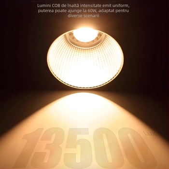 YM-S60 Lumină COB LED pentru exterior – iluminare portabilă pentru fotografie și streaming live, cu baterie încorporată, 60W