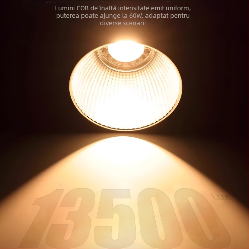 YM-S60 Lumină COB LED pentru exterior – iluminare portabilă pentru fotografie și streaming live, cu baterie încorporată, 60W