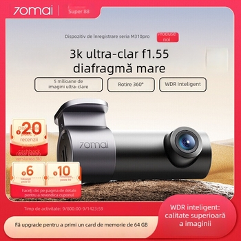 Camera de bord 70Mai M310 Pro 3K HD Viziune nocturnă Monitor pentru parcare fără fir Model 2025