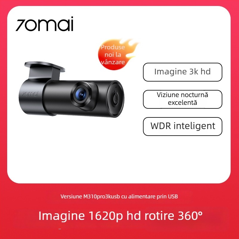 Camera de bord 70Mai M310 Pro 3K HD Viziune nocturnă Monitor pentru parcare fără fir Model 2025