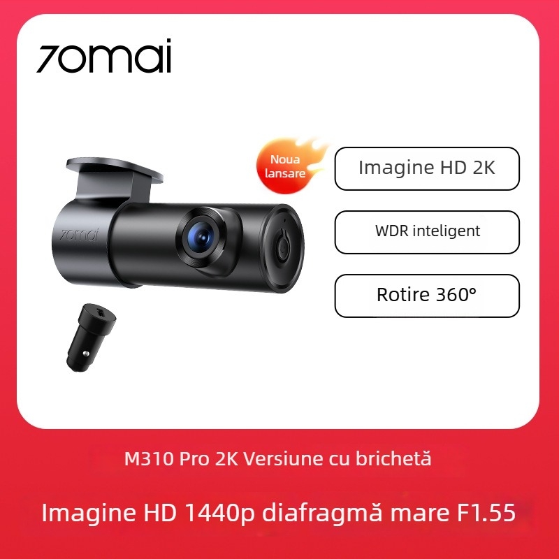 Camera de bord 70Mai M310 Pro 3K HD Viziune nocturnă Monitor pentru parcare fără fir Model 2025